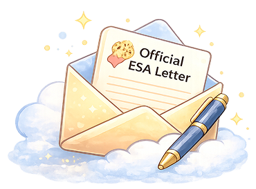 Illustration of an official ESA letter envelope